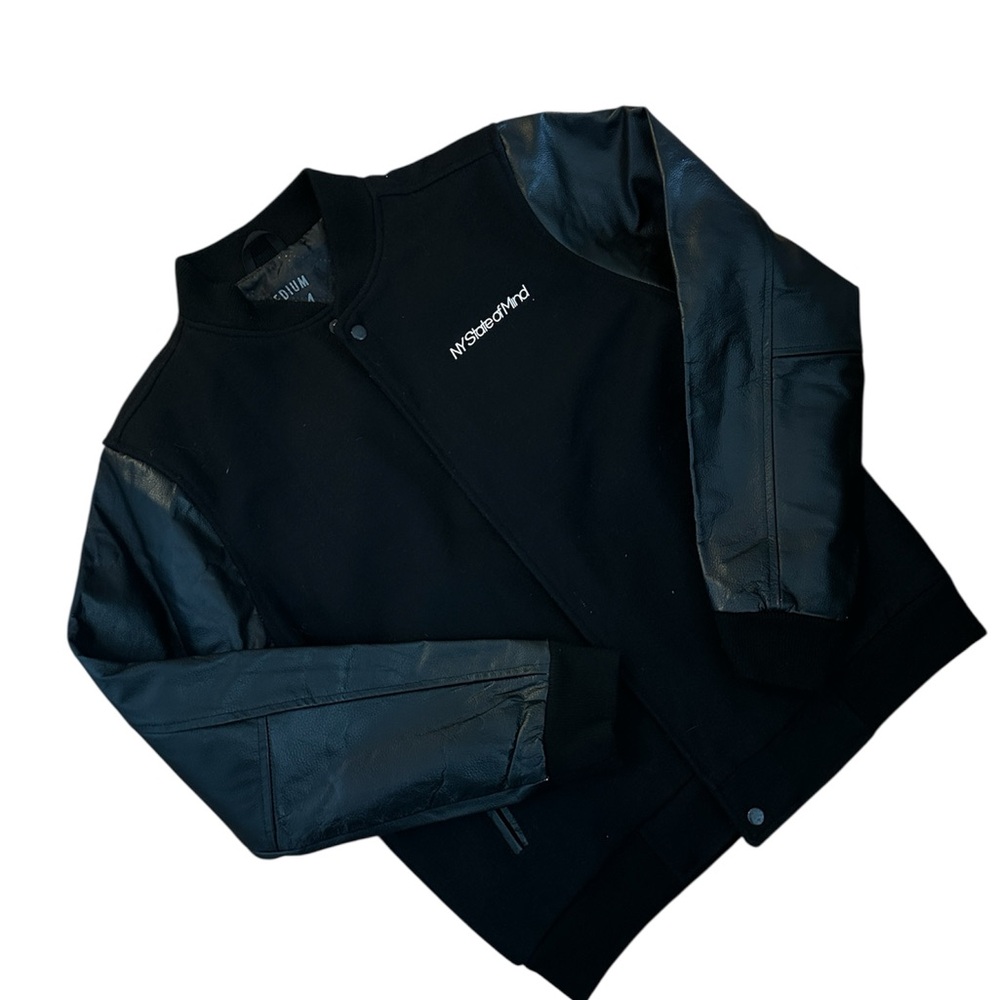 NY State of Mind Men's Black Bomber Jacket